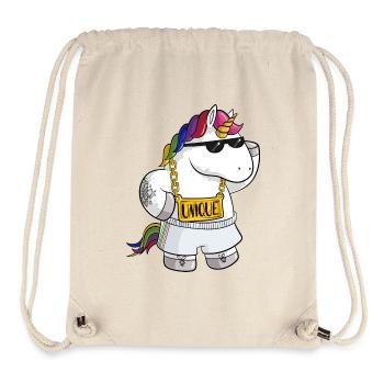 Licorne de dessin animé unique - Sac à cordon recyclé Stanley/Stella - blanc naturel - Devant