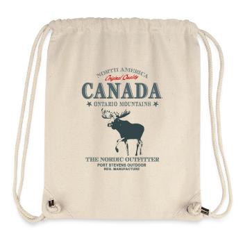 Canada - Moose - Elch - Stanley/Stella recycelter Gym Bag - Naturweiß - Vorne
