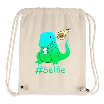 Lustiger Selfie Dinosaurier - Stanley/Stella recycelter Gym Bag - Naturweiß - Vorne
