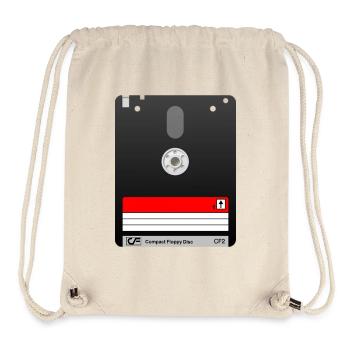 Disquette 3" Amstrad – Symbole Rétro Tech 01 - Sac à cordon recyclé Stanley/Stella - blanc naturel - Devant