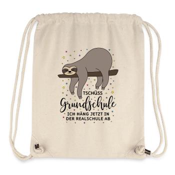 Grundschule Abschluss Tschüss Faultier Realschule - Stanley/Stella recycelter Gym Bag - Naturweiß - Vorne