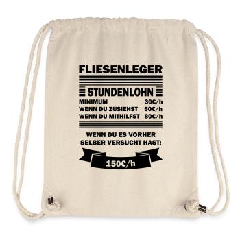 fliesenleger stundenlohn - Stanley/Stella recycelter Gym Bag - Naturweiß - Vorne
