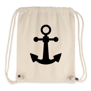 Anchor Symbol Icon Logo Sea Sea Water Graphic - Stanley/Stella Recycled Gym Bag - natural - Front