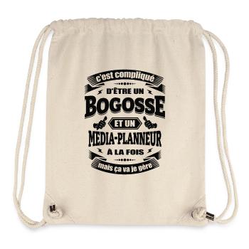 BOGOSSE ET MEDIA-PLANNEUR - Sac à cordon recyclé Stanley/Stella - blanc naturel - Devant