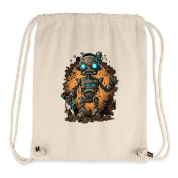 Netter kleiner Roboter - Stanley/Stella recycelter Gym Bag - Naturweiß - Vorne