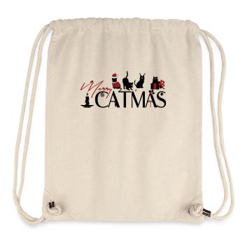 Meowy Catmas – Funny Cats Christmas Design - Stanley/Stella Recycled Gym Bag - natural - Front
