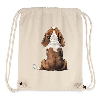 Basset Hound - Stanley/Stella Recycled Gym Bag - natural - Front