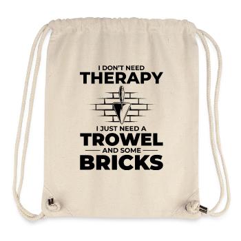 Bricklayer Therapy Trowels and Bricks Brick Mason - Stanley/Stella Recycled Gym Bag - natural - Front