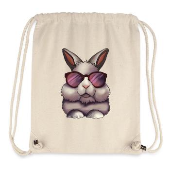 Lapin stylé – motif d’animal sympa - Sac à cordon recyclé Stanley/Stella - blanc naturel - Devant