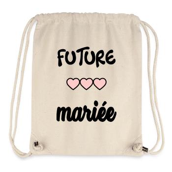 HOCHZEIT. ZUKÜNFTIGE BRAUT - Stanley/Stella recycelter Gym Bag - Naturweiß - Vorne