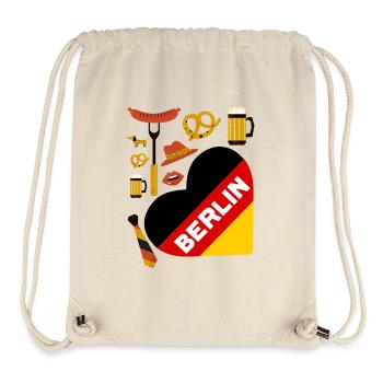 Berlin - Sac à cordon recyclé Stanley/Stella - blanc naturel - Devant