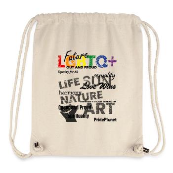 Celebrating Love & Diversity - Stanley/Stella recycelter Gym Bag - Naturweiß - Vorne
