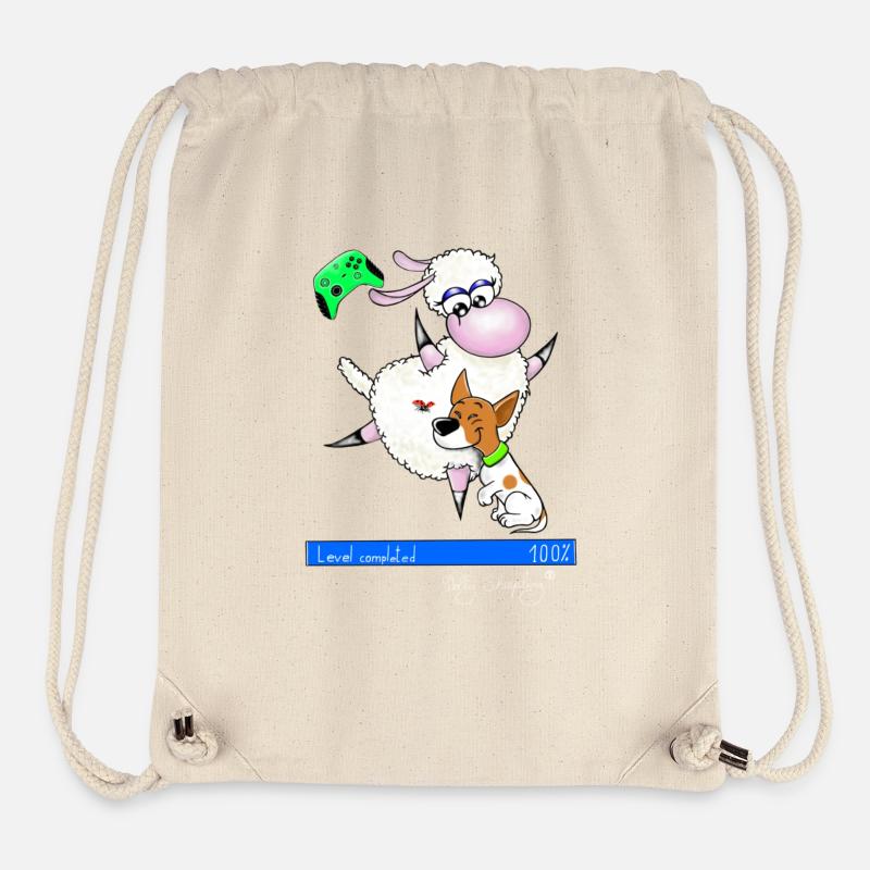Jeux " Niveau complet " Wolly Sheepling - Sac à cordon recyclé Stanley/Stella - blanc naturel