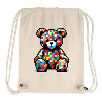 Teddybär - Stanley/Stella recycelter Gym Bag - Naturweiß - Vorne
