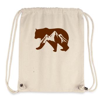 Bear Wildlife Mountains - Stanley/Stella Recycled Gym Bag - natural - Front