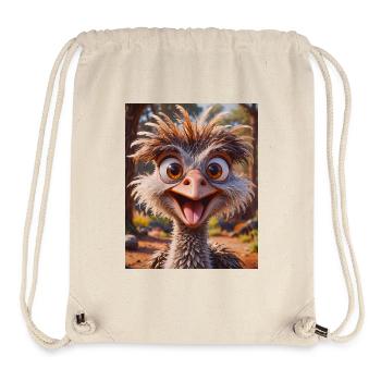 super cute birds around the world – ostrich - Stanley/Stella Recycled Gym Bag - natural - Front