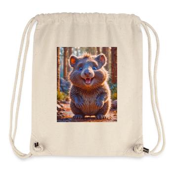super süßes australisches Tier Down Under Wombat - Stanley/Stella recycelter Gym Bag - Naturweiß - Vorne