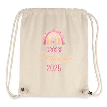 Große Schwester 2025 - Stanley/Stella recycelter Gym Bag - Naturweiß - Vorne