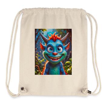 Happy Halloween cute monster wild hair scary funny - Stanley/Stella Recycled Gym Bag - natural - Front