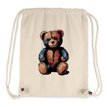 Teddy Kuscheltier Teddybär - Stanley/Stella recycelter Gym Bag - Naturweiß - Vorne