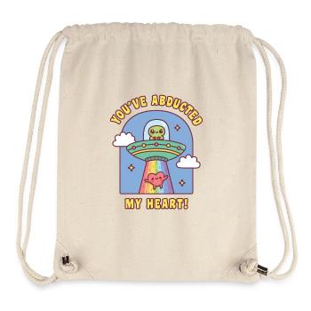 Drôle d’OVNI extraterrestre Vous avez enlevé mon cœur - Sac à cordon recyclé Stanley/Stella - blanc naturel - Devant