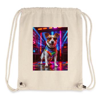 super süßer Hund Fashion Victim Jack Russel Terrier - Stanley/Stella recycelter Gym Bag - Naturweiß - Vorne