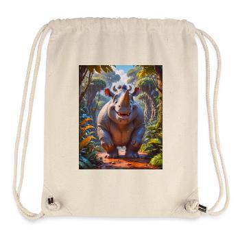 animaux africains super mignons – Meerkat - Sac à cordon recyclé Stanley/Stella - blanc naturel - Devant
