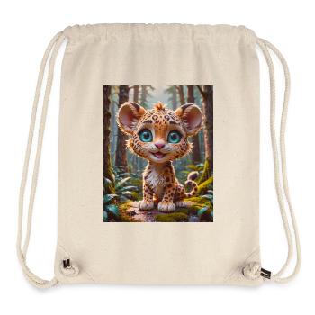 super cute african animals– Leopard - Stanley/Stella Recycled Gym Bag - natural - Front