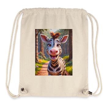 Super süße afrikanische Tiere Zebra - Stanley/Stella recycelter Gym Bag - Naturweiß - Vorne