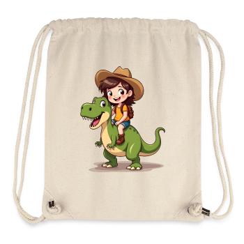 Dino Abenteuer - Stanley/Stella recycelter Gym Bag - Naturweiß - Vorne