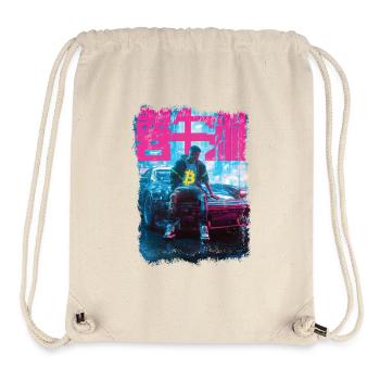 Streetwear Bitcoin Racing - Stanley/Stella recycelter Gym Bag - Naturweiß - Vorne