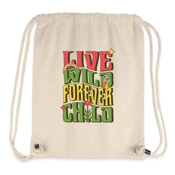 Live Wild Forever Child - Stanley/Stella Recycled Gym Bag - natural - Front