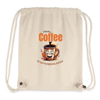 Running on coffee – no talking yet - Stanley/Stella Recycled Gym Bag - natural - Front