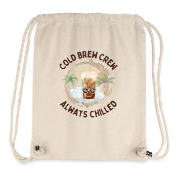 Équipe de cold brew – Conception de café toujours frais - Sac à cordon recyclé Stanley/Stella - blanc naturel - Devant