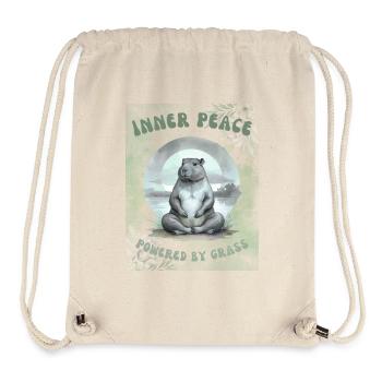 Inner Peace – Powered by Grass - Stanley/Stella recycelter Gym Bag - Naturweiß - Vorne