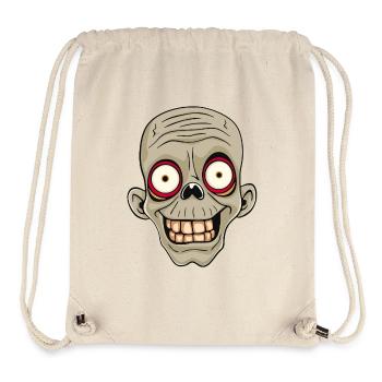 Grinning Zombie With Freaky Eyes - Stanley/Stella Recycled Gym Bag - natural - Front