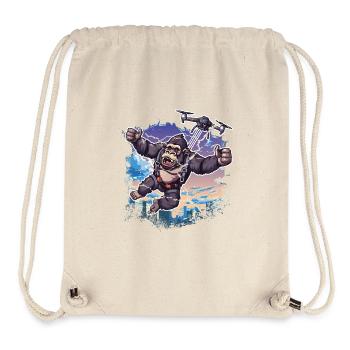Gorilla Drohne Kinder lustig - Stanley/Stella recycelter Gym Bag - Naturweiß - Vorne