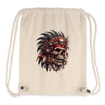 Mystischer Skull Krieger Tribal Design - Stanley/Stella recycelter Gym Bag - Naturweiß - Vorne