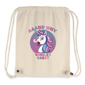 Unicorn Sarcastic Sayings Funny - Stanley/Stella Recycled Gym Bag - natural - Front