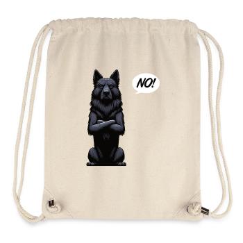 No Schwarzer Schäferhund Schäferhundbesitzer  - Stanley/Stella recycelter Gym Bag - Naturweiß - Vorne