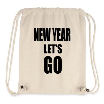 Nouvel An Lâche-PRISE - Slogan de motivation - Sac à cordon recyclé Stanley/Stella - blanc naturel - Devant