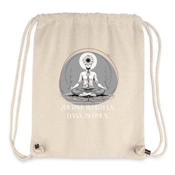 Meditatives Blossom  Design - Verwurzelt  - Stanley/Stella recycelter Gym Bag - Naturweiß - Vorne