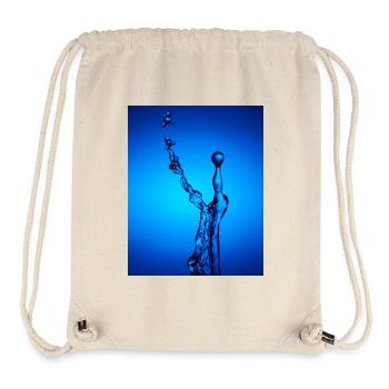 Blue Water Splash Abstract - Stanley/Stella Recycled Gym Bag - natural - Front