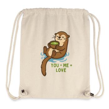 Otter Cuddle Tea Love Matcha Breakfast - Stanley/Stella Recycled Gym Bag - natural - Front