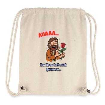 AUA Die Rose hat mich gebissen - Stanley/Stella recycelter Gym Bag - Naturweiß - Vorne