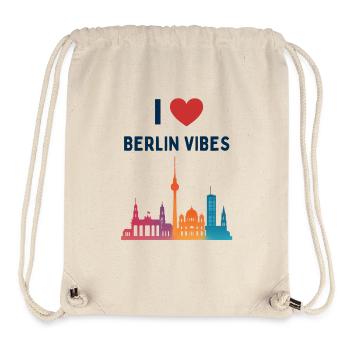 Ich liebe Berlin Vibes Stadt Silhouette  - Stanley/Stella recycelter Gym Bag - Naturweiß - Vorne