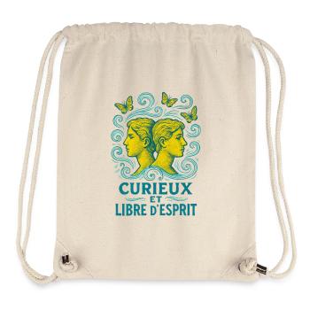Gemini Star Sign - Astrology - Stanley/Stella Recycled Gym Bag - natural - Front