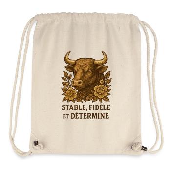 Taurus Star Sign - Astrology - Stanley/Stella Recycled Gym Bag - natural - Front