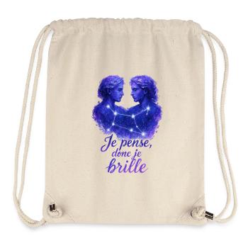 Gemini Star Sign - Astrology - Stanley/Stella Recycled Gym Bag - natural - Front