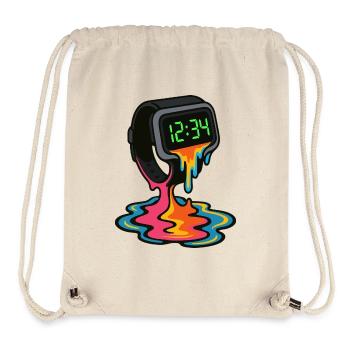 Schmelzende Neon-Uhr - Stanley/Stella recycelter Gym Bag - Naturweiß - Vorne